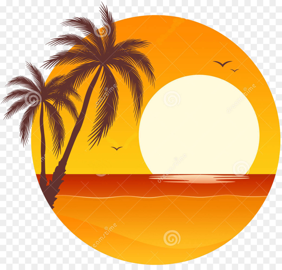 Beach Cartoon png download - 1218*1148 - Free Transparent Sunset png  Download. - CleanPNG / KissPNG