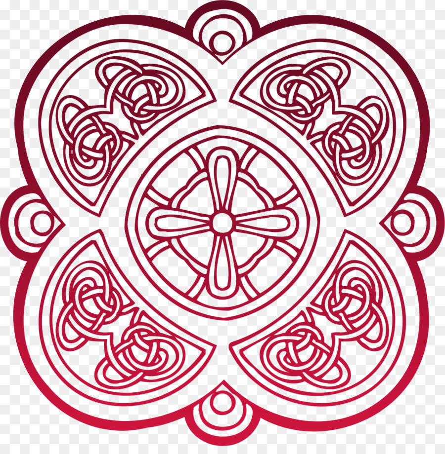 Libro da colorare nodo Celtico vetrate croce Celtica - croce cristiana