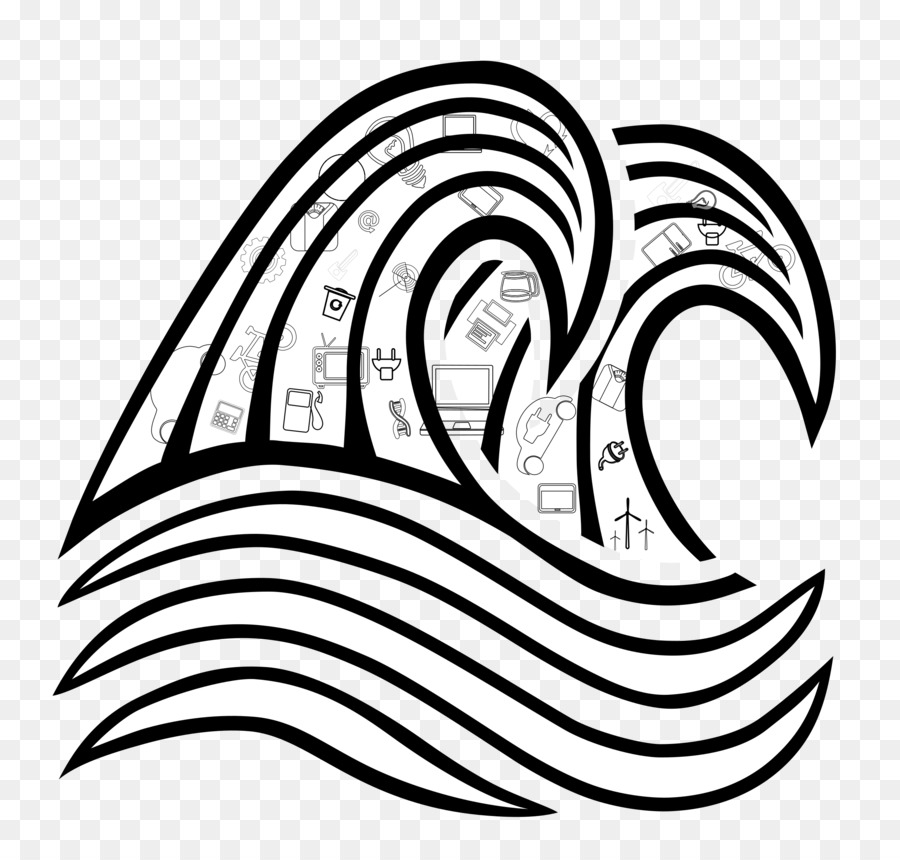 Wind Wellen Zeichnung Clip art - gebrochen
