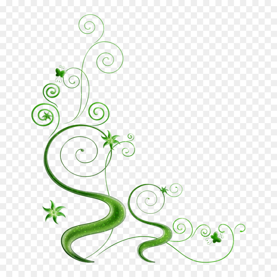 Staffa Clip art - verde floreale