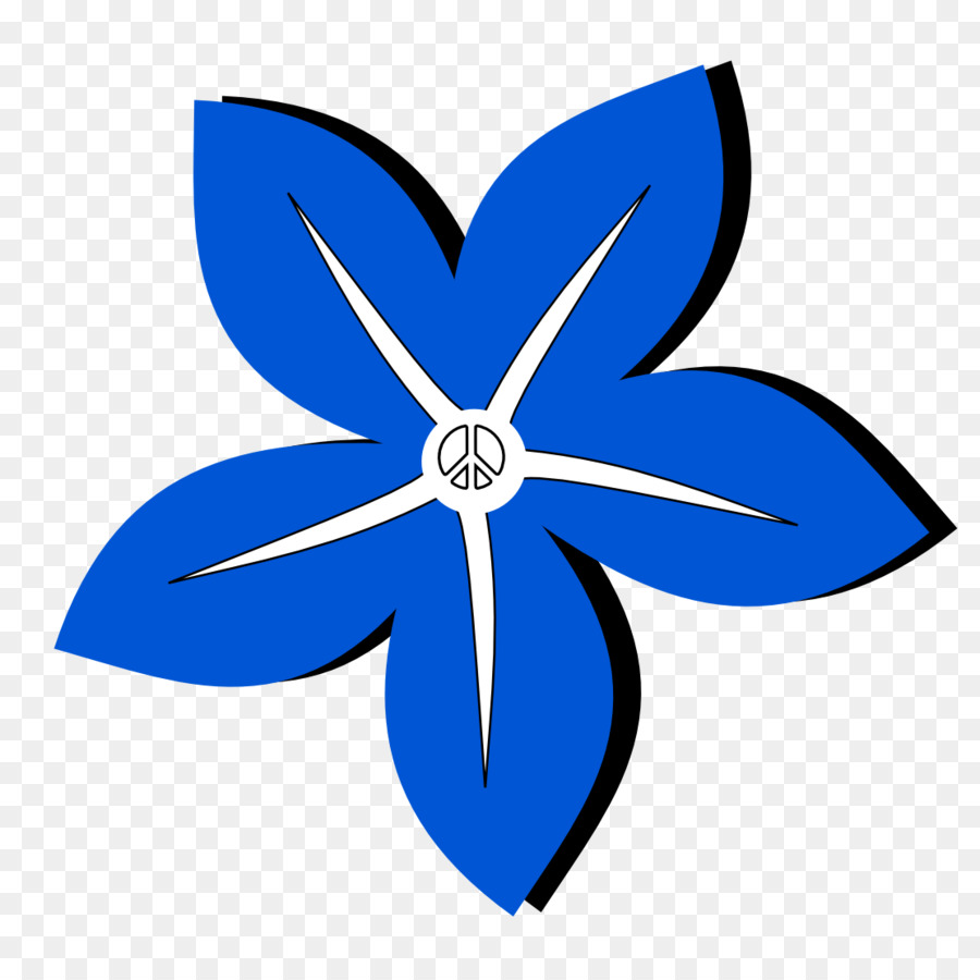 Hoa thiết kế Clip nghệ thuật - hoa màu xanh