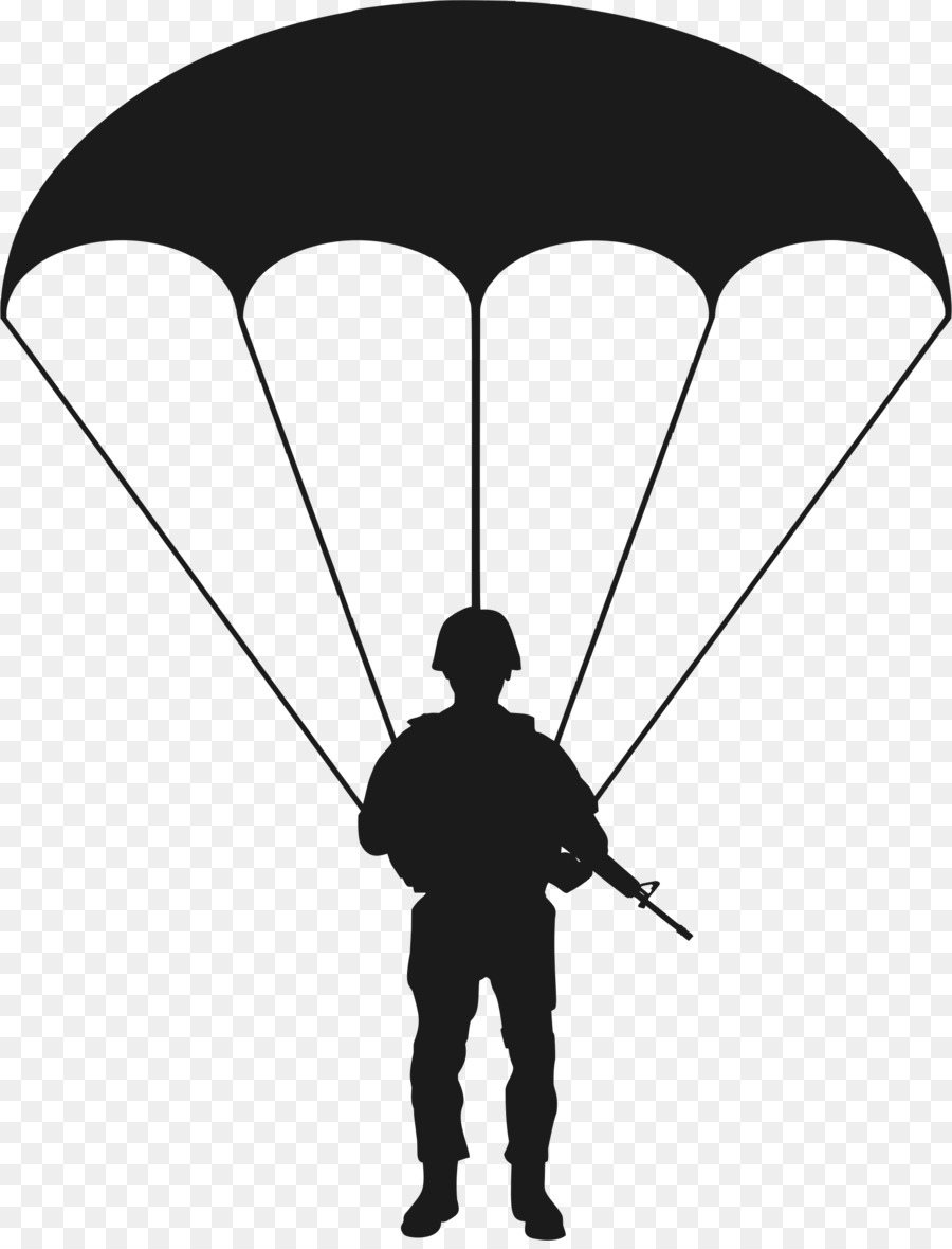 Silhouette Soldato Paracadutista Clip art - esercito
