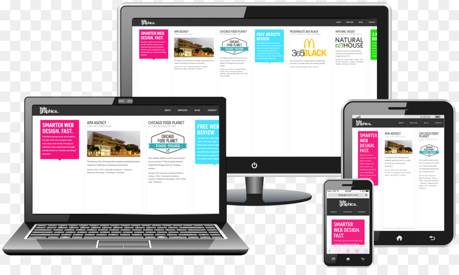 Responsive web design-Laptop, Handheld-Geräte, Tablet-Computer, iPhone - Web design