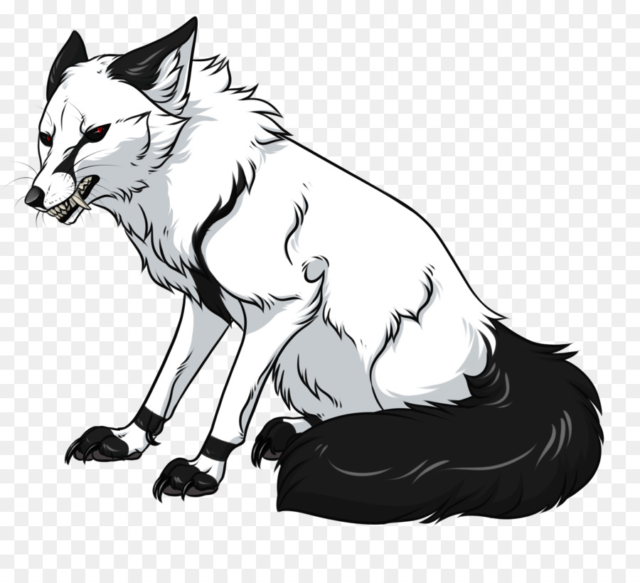 Vẽ Đỏ fox sói Xám Của - màu nước fox