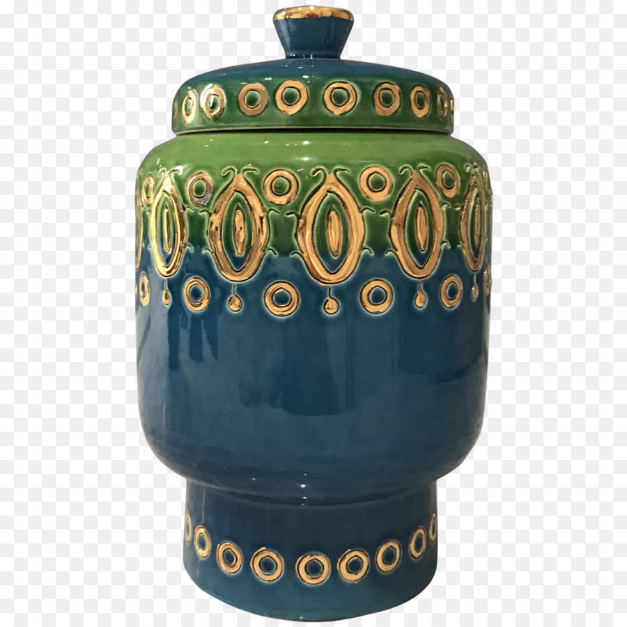 Ceramica blu Cobalto Vaso di Ceramica Artefatto - vaso