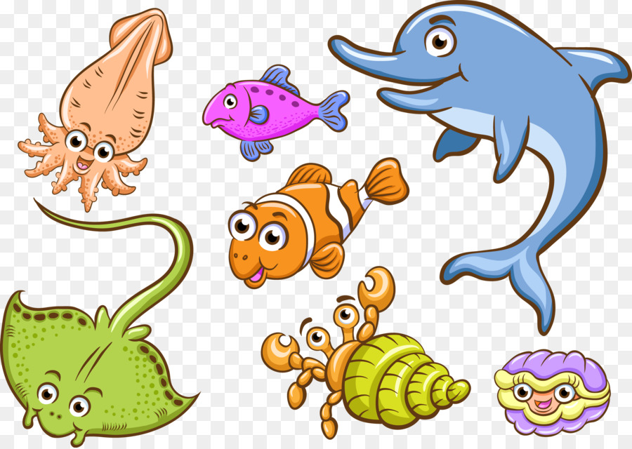 Cá dưới nước động vật bản Vẽ - cua