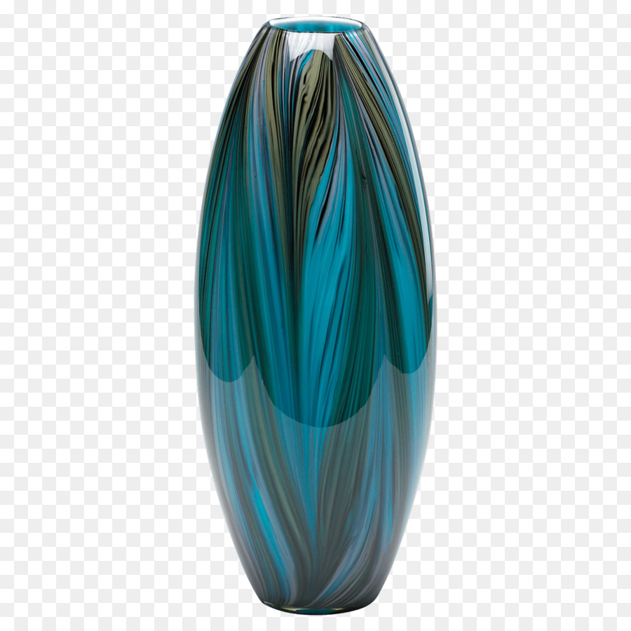Peacock vase Glas Cyan - Vase