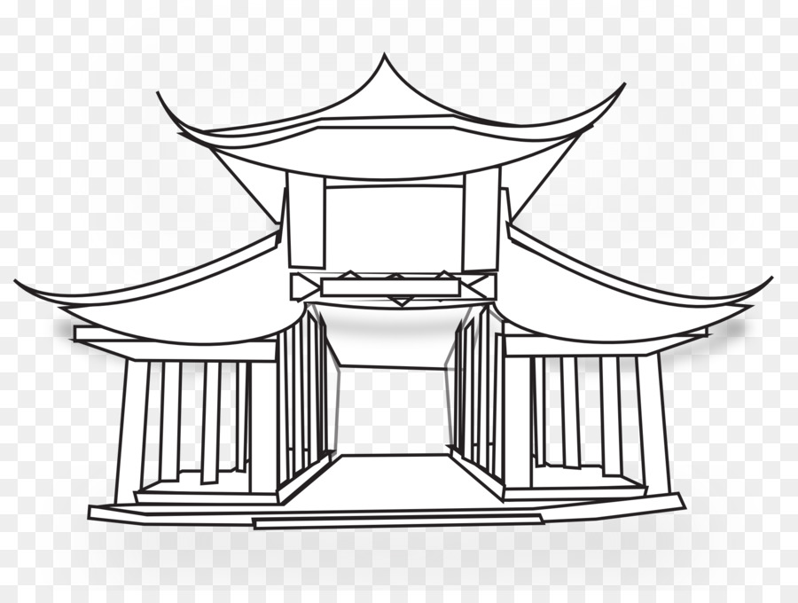 Tempio Cinese la pagoda di Clip art - grande muraglia della cina