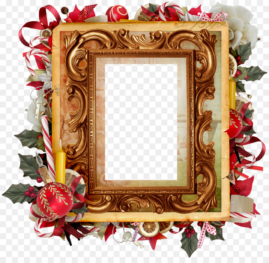 Cornici di Natale decorazione di Fotografia - cornice in legno