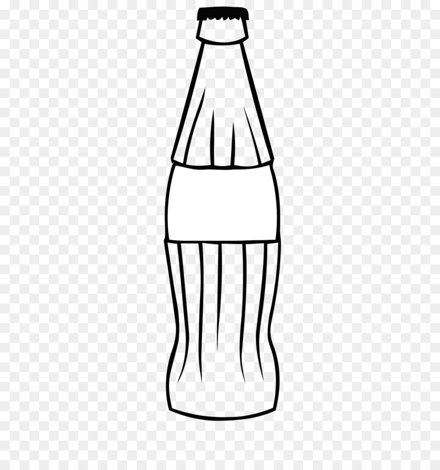 soda bottle clipart black and white