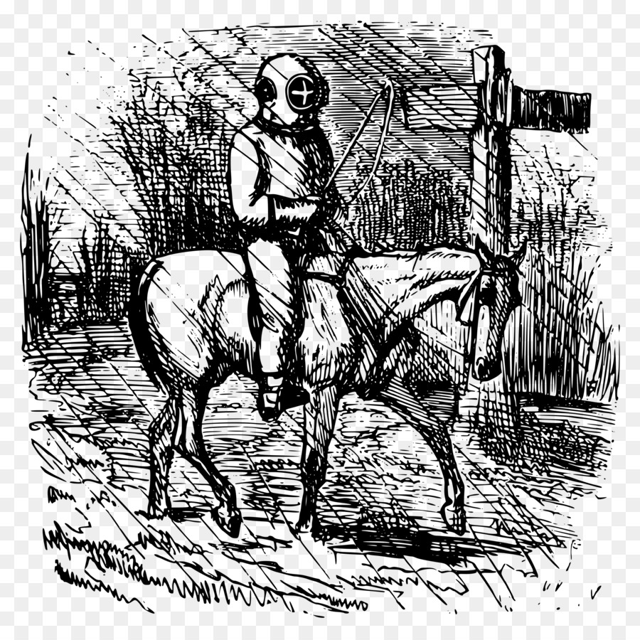 Cavallo Equestre Mulo Clip art - cavaliere medioevale