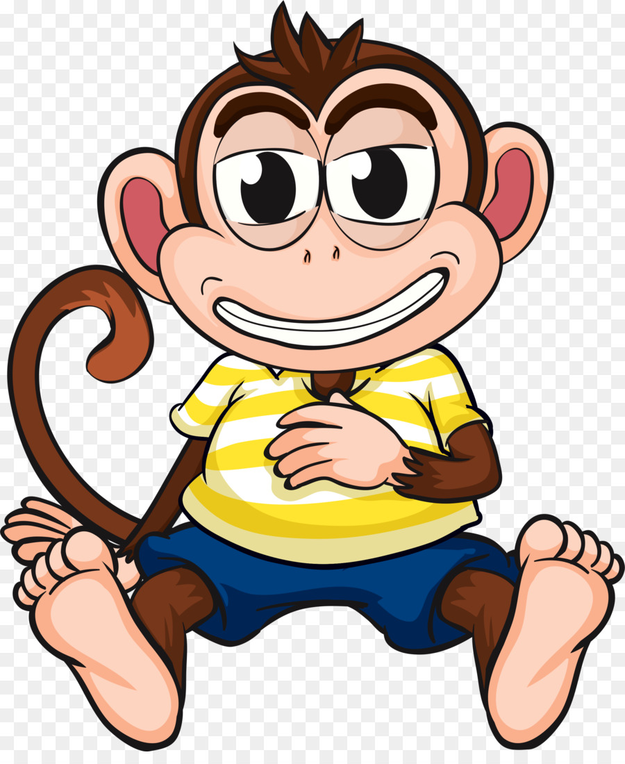 Scimmia Cartoon ClipArt royalty-free - Banana