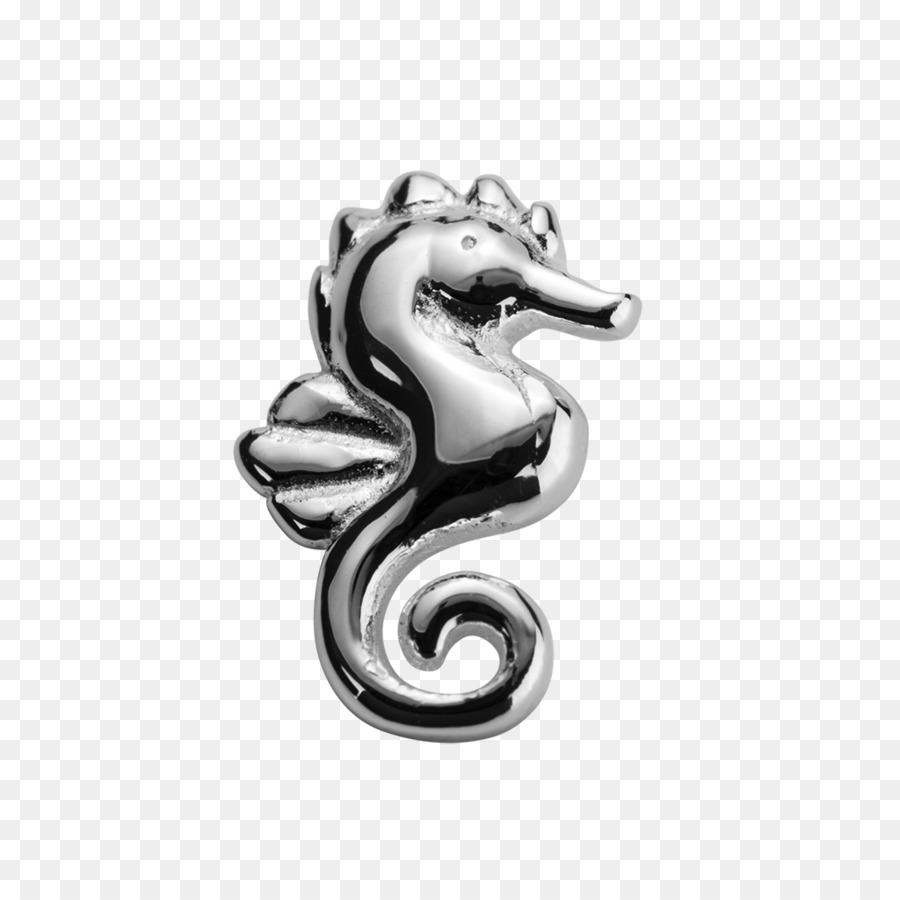 Schmuck Silber Charm Medaillon-Armband-Ohrring - Seahorse