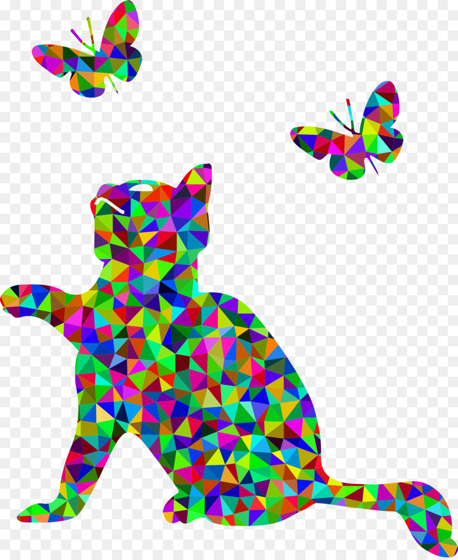 Con mèo con Bướm Máy tính Biểu tượng Clip nghệ thuật - bướm