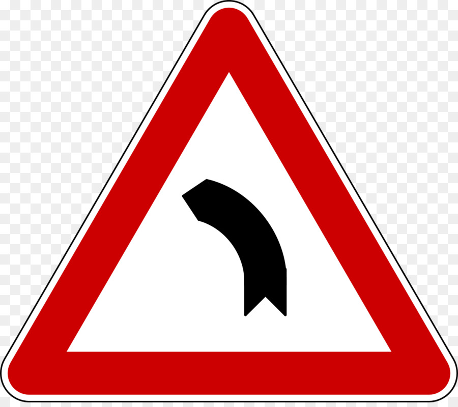 Verkehrszeichen auf der Straße Gefahr - Straßenschild
