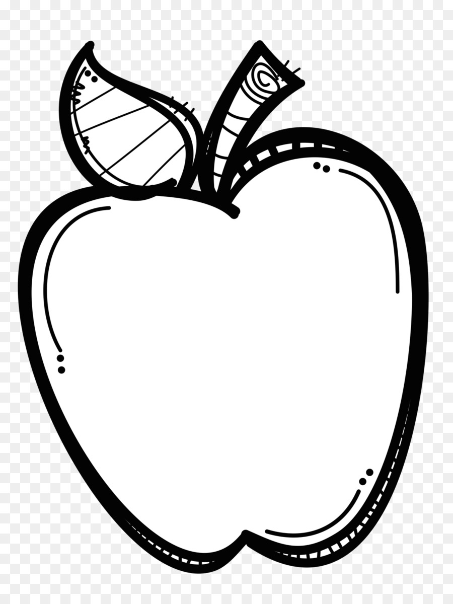 Schwarz und weiß Apple Clip art - Apfel Obst