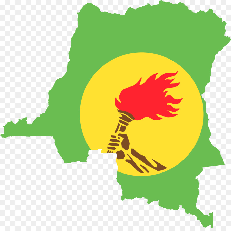 Flagge der Demokratischen Republik Kongo, Kongo-River-Karte - Unabhängigkeitstag