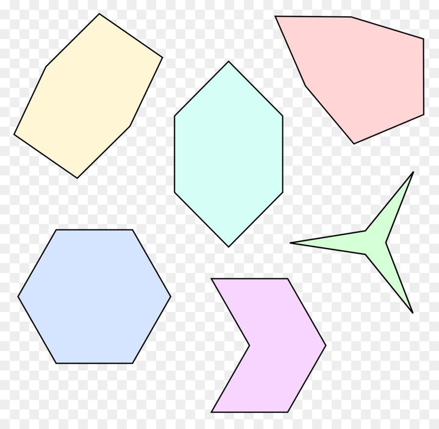 Dreieck, Linie, Punkt, Fläche - Sechsecke