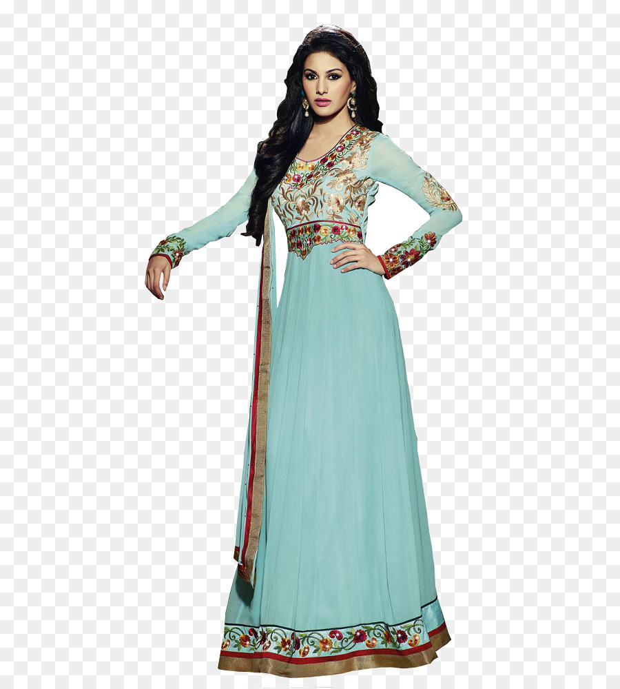 Chiếc váy Thời trang thiết kế chính Thức mặc áo Choàng màu xanh Ngọc - pakistan