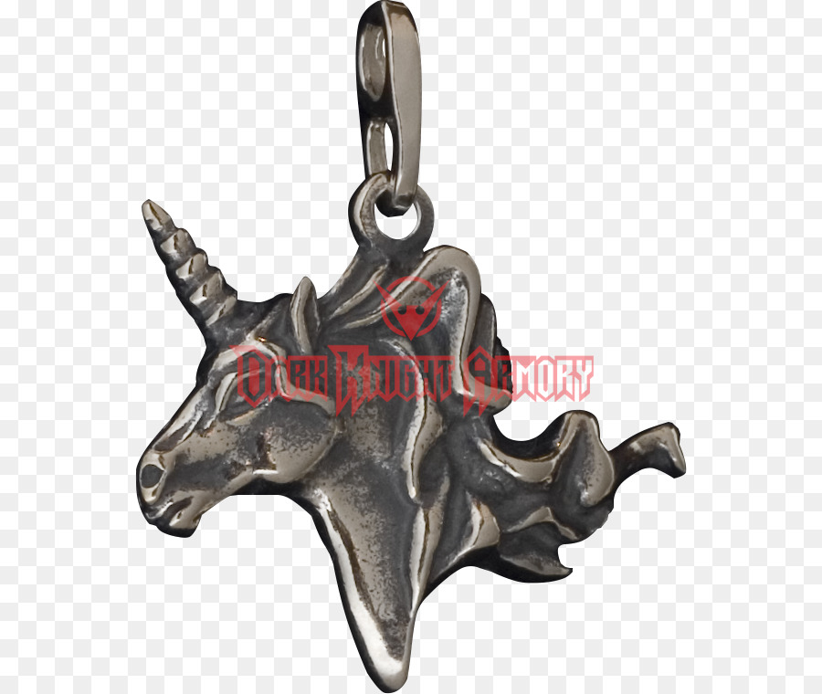 Pferd Silber Metall Charms & Anhänger Säugetier - Einhorn Kopf