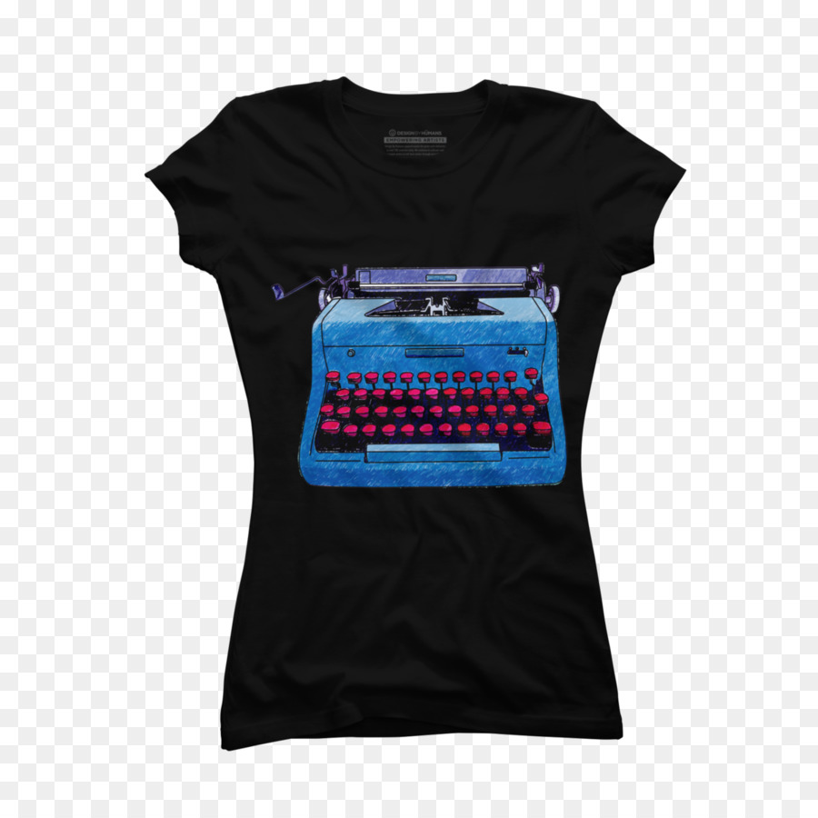 Bedruckte T-shirt Top-Design durch den Menschen Hoodie - Schreibmaschine