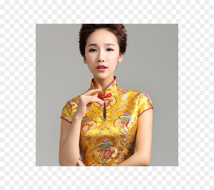 Abbigliamento Maniche Cheongsam collo alla coreana Abito - matrimonio cinese