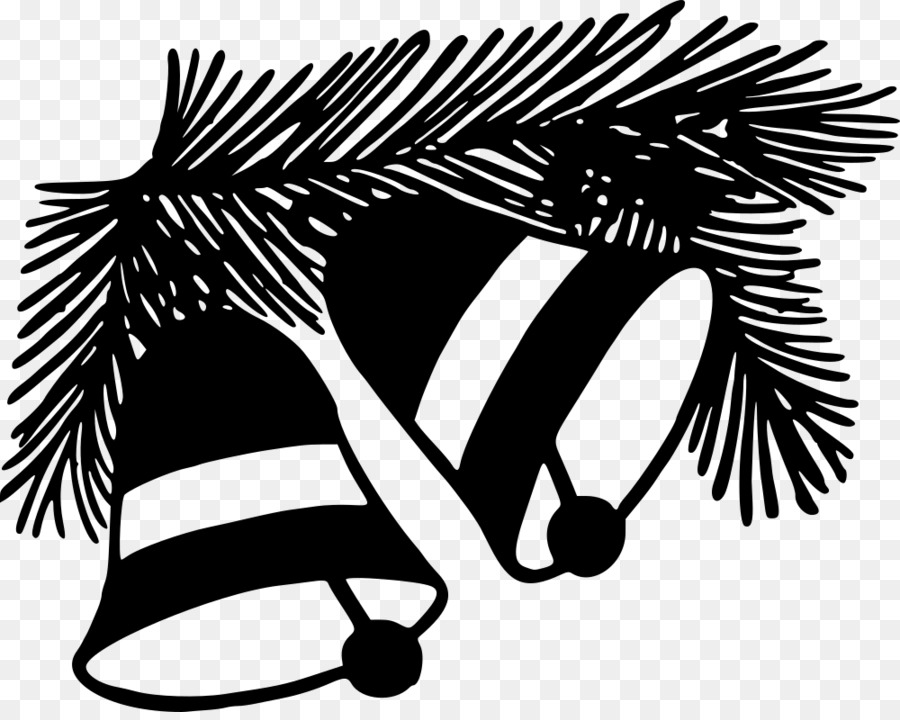 Black und white Christmas Jingle bell Clip-art - Bell