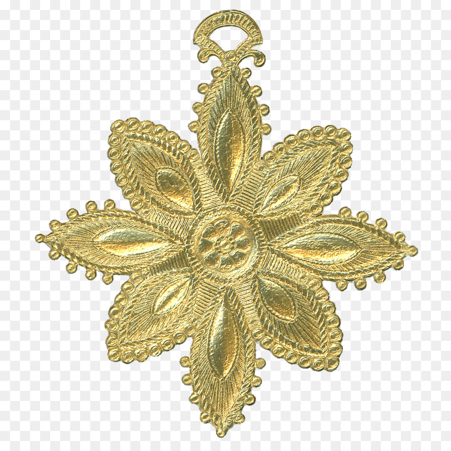 Dresda Art Ornamento Di Metallo Ottone - stagnola di oro di carta