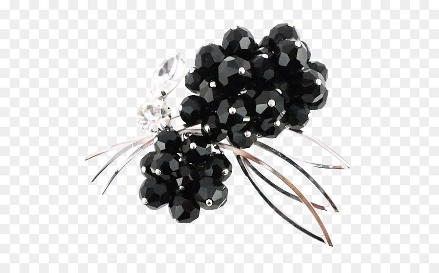 Perlen-Schmuck-Brosche Swarovski Crystal AG - schwarze Perlen