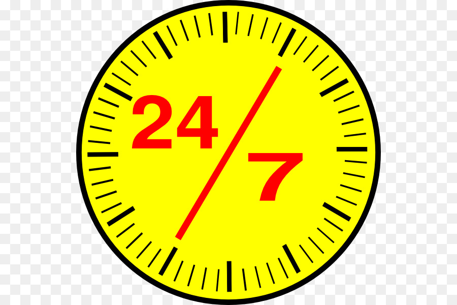 24 giờ đồng hồ Thời gian mặt Clip nghệ thuật - màu vàng sáng bóng đèn