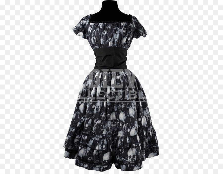 Kleid-Kleidung, Gothic fashion-Ärmel - Schädel print