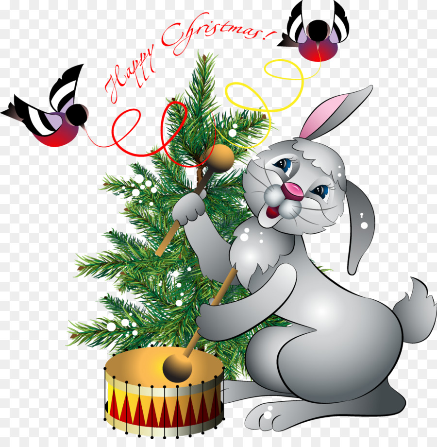 Giáng sinh Máy tính Biểu tượng Clip nghệ thuật - chú thỏ