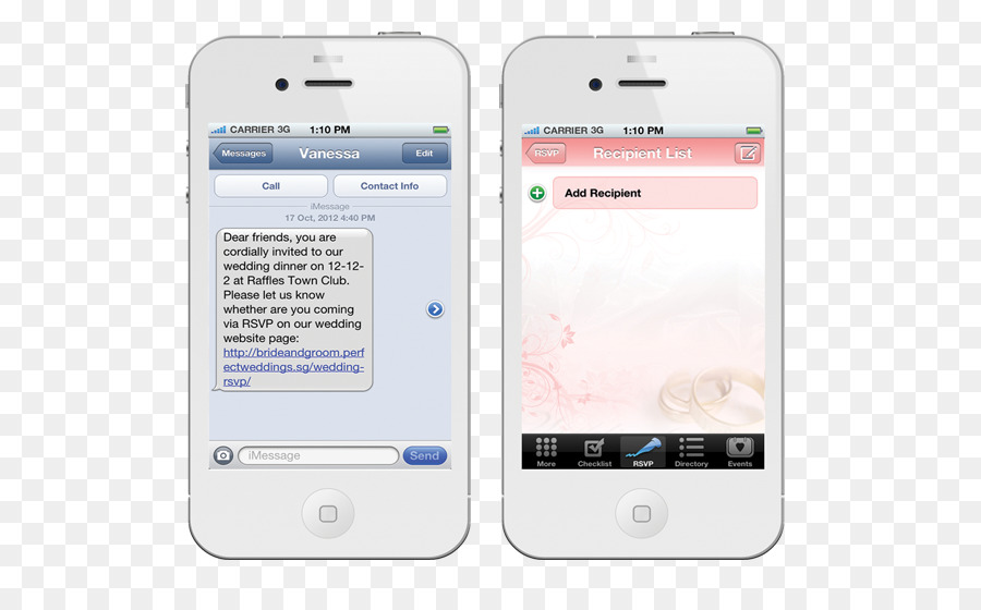 Hochzeit Einladung Handys SMS-Text-messaging - Rsvp