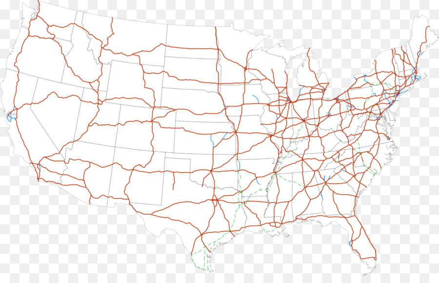 Xa lộ 40 Interstate 10 Interstate 90 đường liên Bang 80 CHÚNG tôi hệ thống đường cao tốc liên Bang - huxing bản đồ