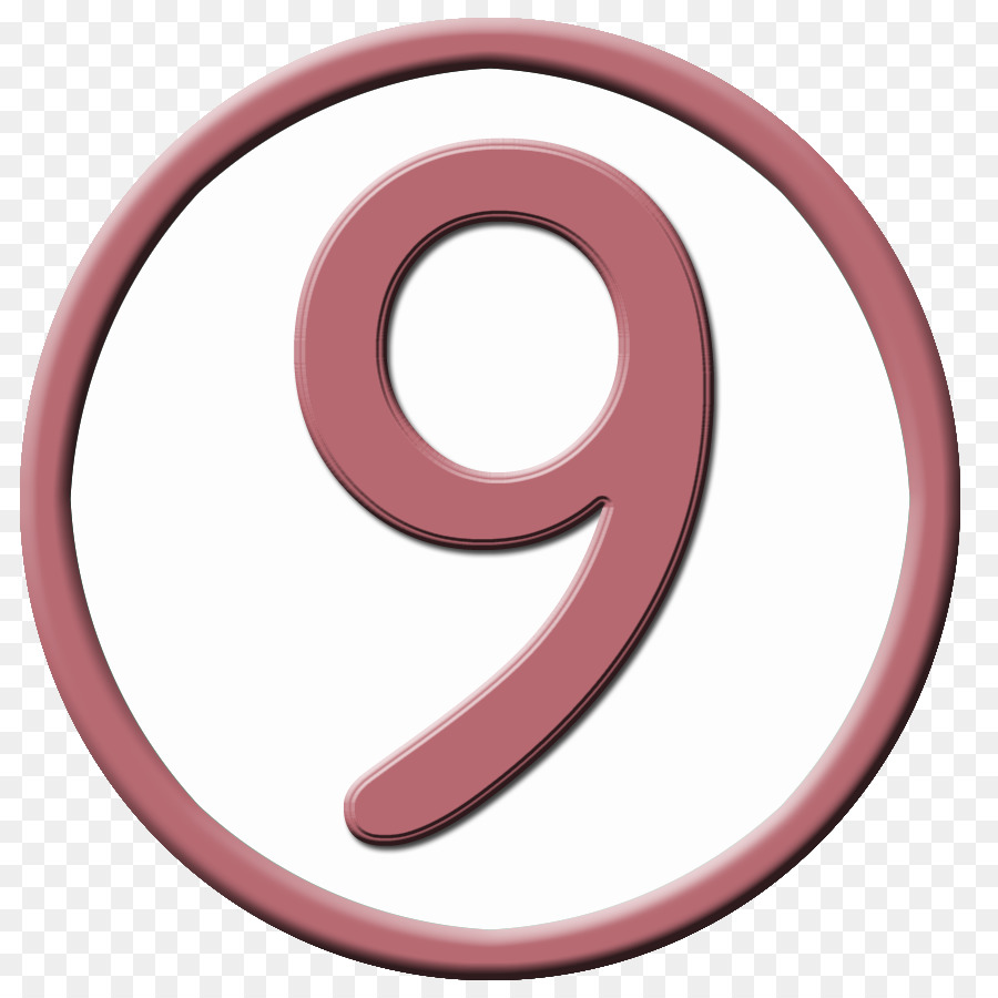 Kreis-Nummer Symbol - neun