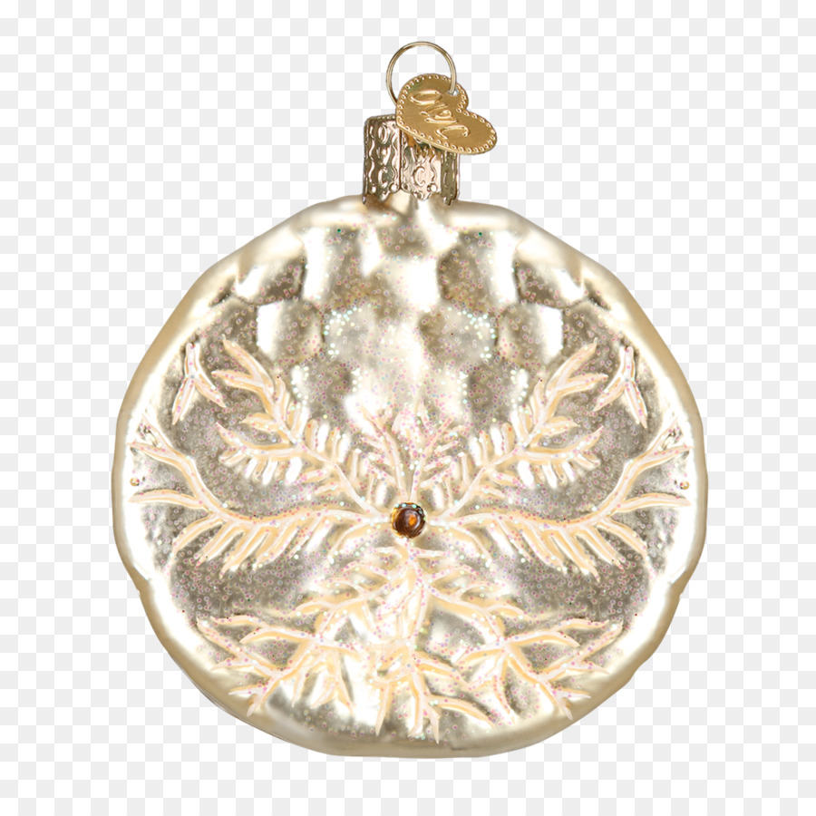 Weihnachten ornament Medaillon Charms & Anhänger Silber - hand gemalte Girlanden