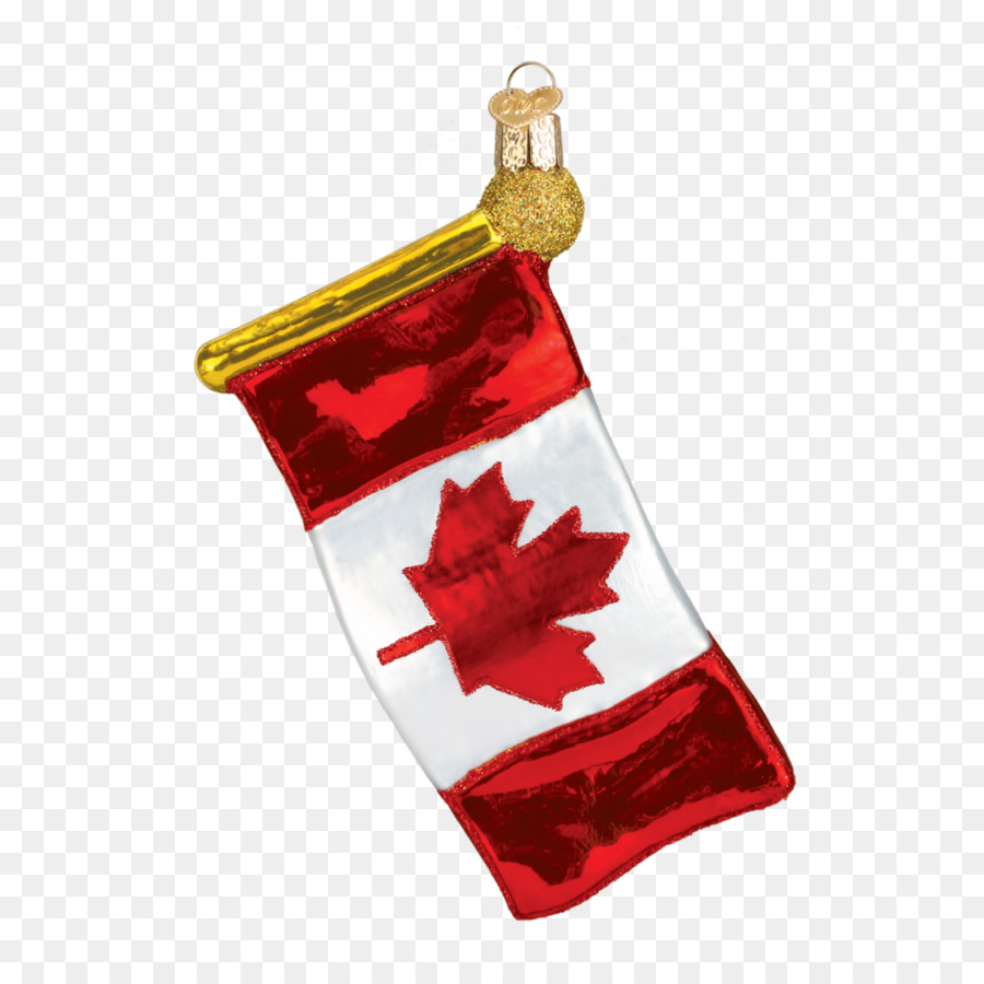 Ornamento di natale Bandiera del Canada decorazione di Natale - Dipinto a mano uccelli