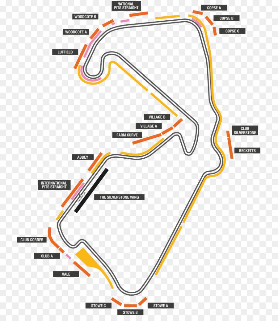 Il Circuito di Silverstone 2018 Campionato Mondiale di Formula Uno Gran Premio del Bahrain Grand Prix di Monaco Circuito Internazionale del Bahrain - linee del circuito