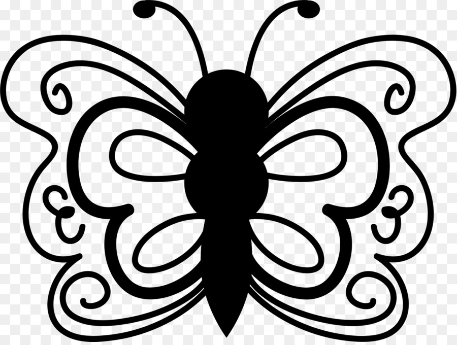 Schmetterlings-Smiley-Animation Tier Insekt - doodle Pinsel