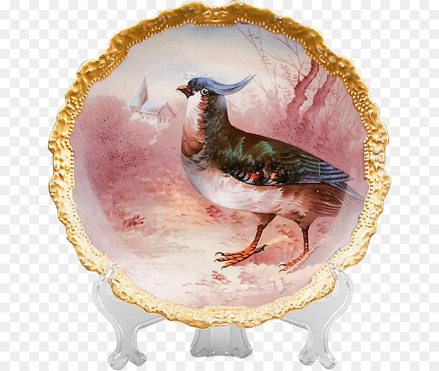 Limoges Teller China Malerei Vogel Bone china - Handbemalte Vögel