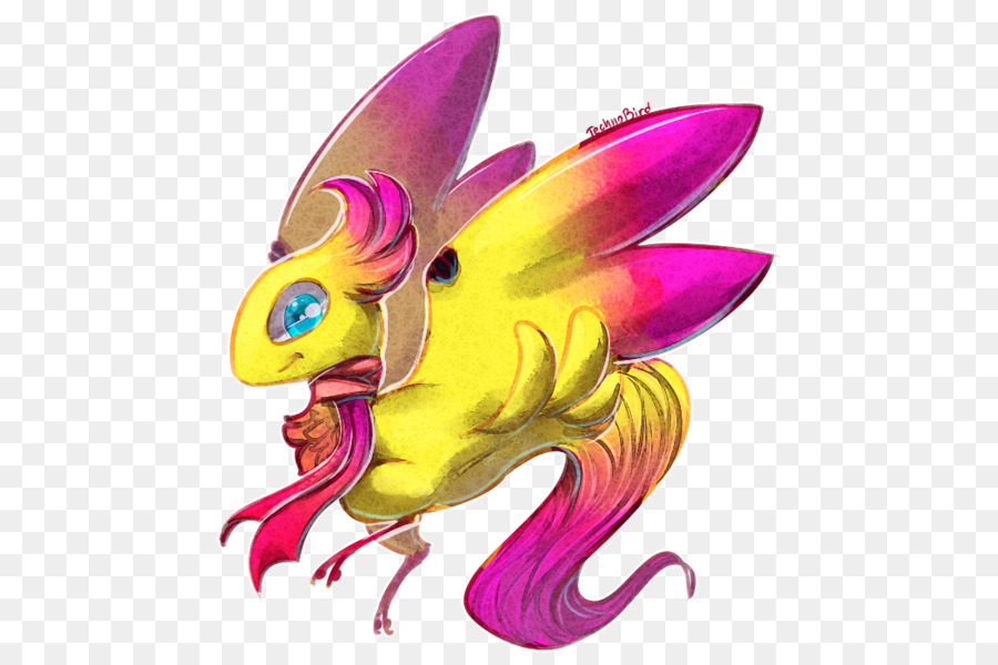 Dragon Cartoon Magenta - Flying Phoenix
