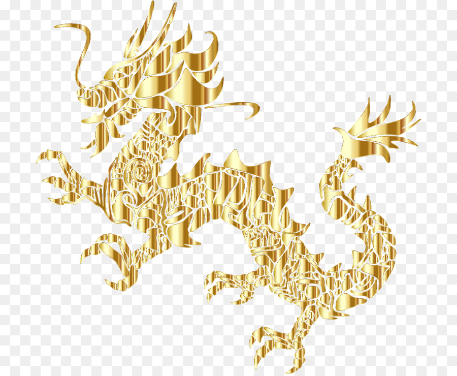 Chinesischer Drache China Clip art - gold Kreis
