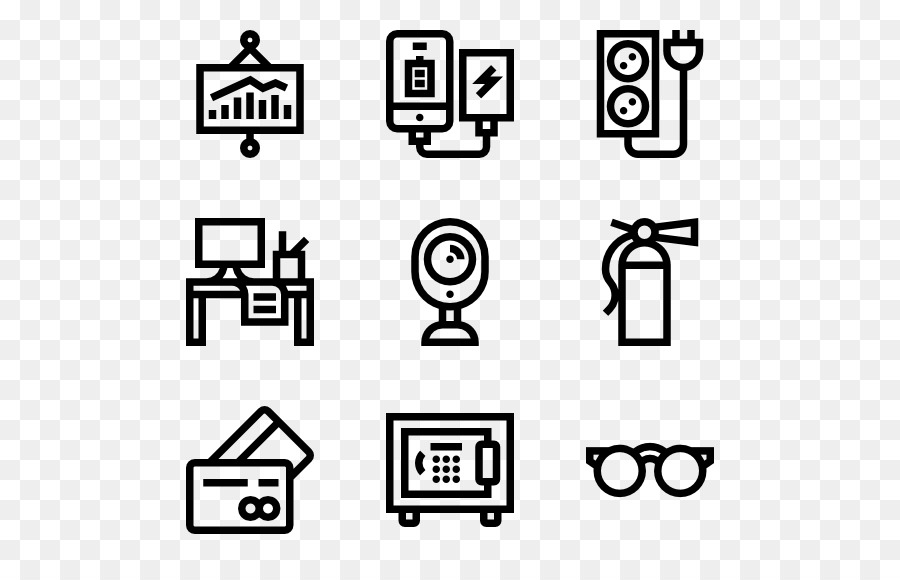 Icone Del Computer Stampa Simbolo - area di lavoro