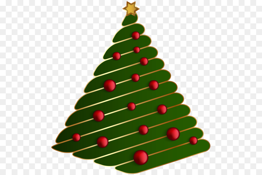 Weihnachtsbaum Clip Art - farbige Girlanden