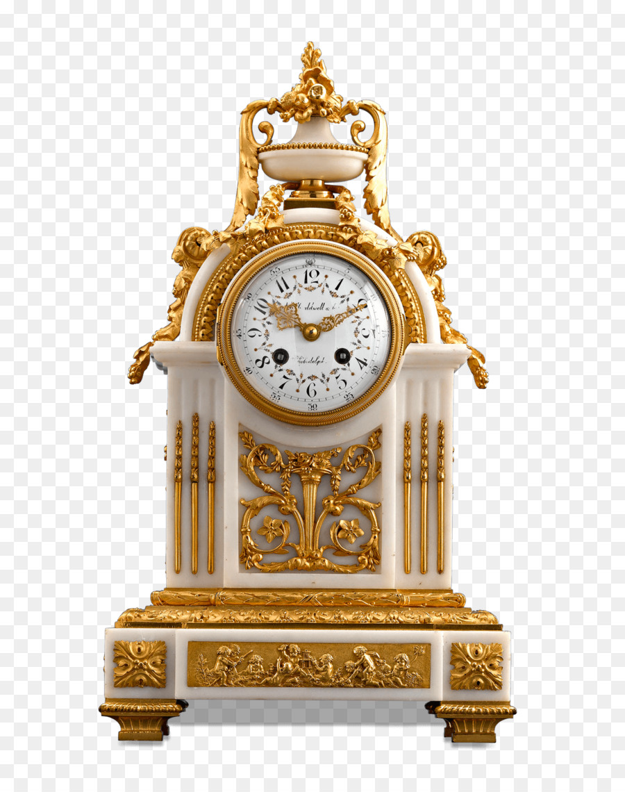 Französische Empire mantel clock, Bracket clock-Kaminsims - farbige Girlanden
