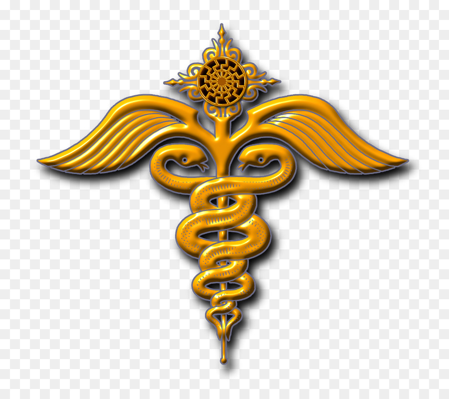 Mitarbeiter von Hermes Caduceus als symbol der Medizin Informationen - Stickerei Vektor