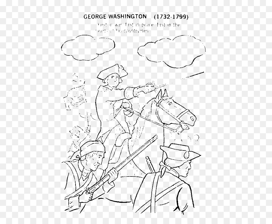 George Washington Bridge libro da Colorare di George Washington attraversamento del Fiume Delaware Guerra di indipendenza Americana del Bambino - colore piombo