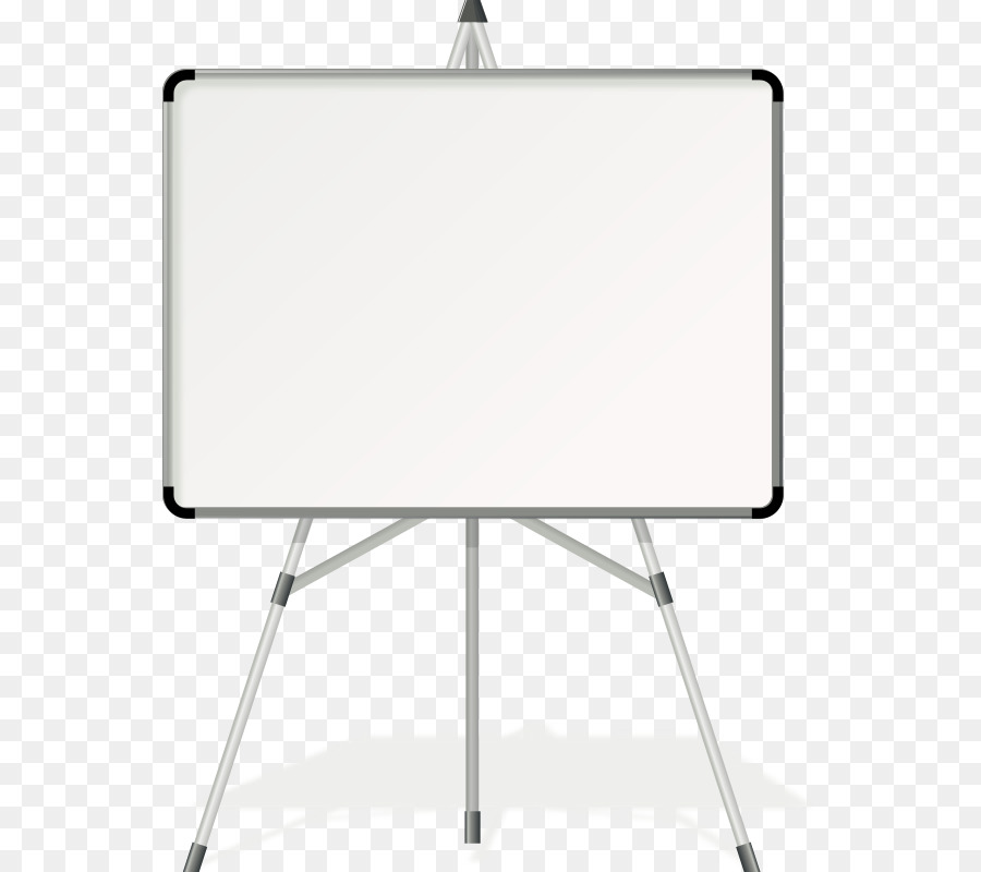 whiteboard stand on transparent background, poster board stand