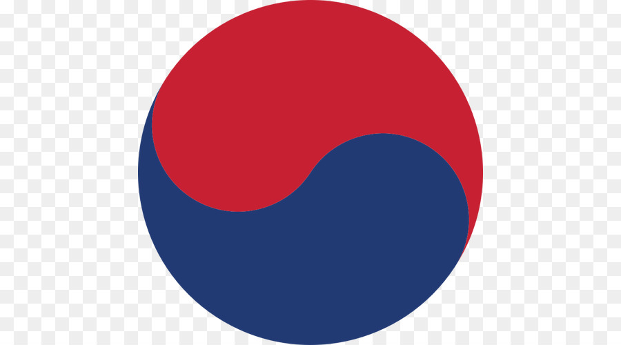 Joseon-Flagge von South Korea Yin und yang Taegeuk Hangul - Koreanisch Vektor