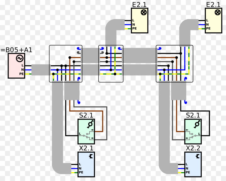 Multiway switching Interruttori Elettrici Cavi Elettrici & scatola di collegamento del Cavo di alimentazione CA spine e prese - cablaggio